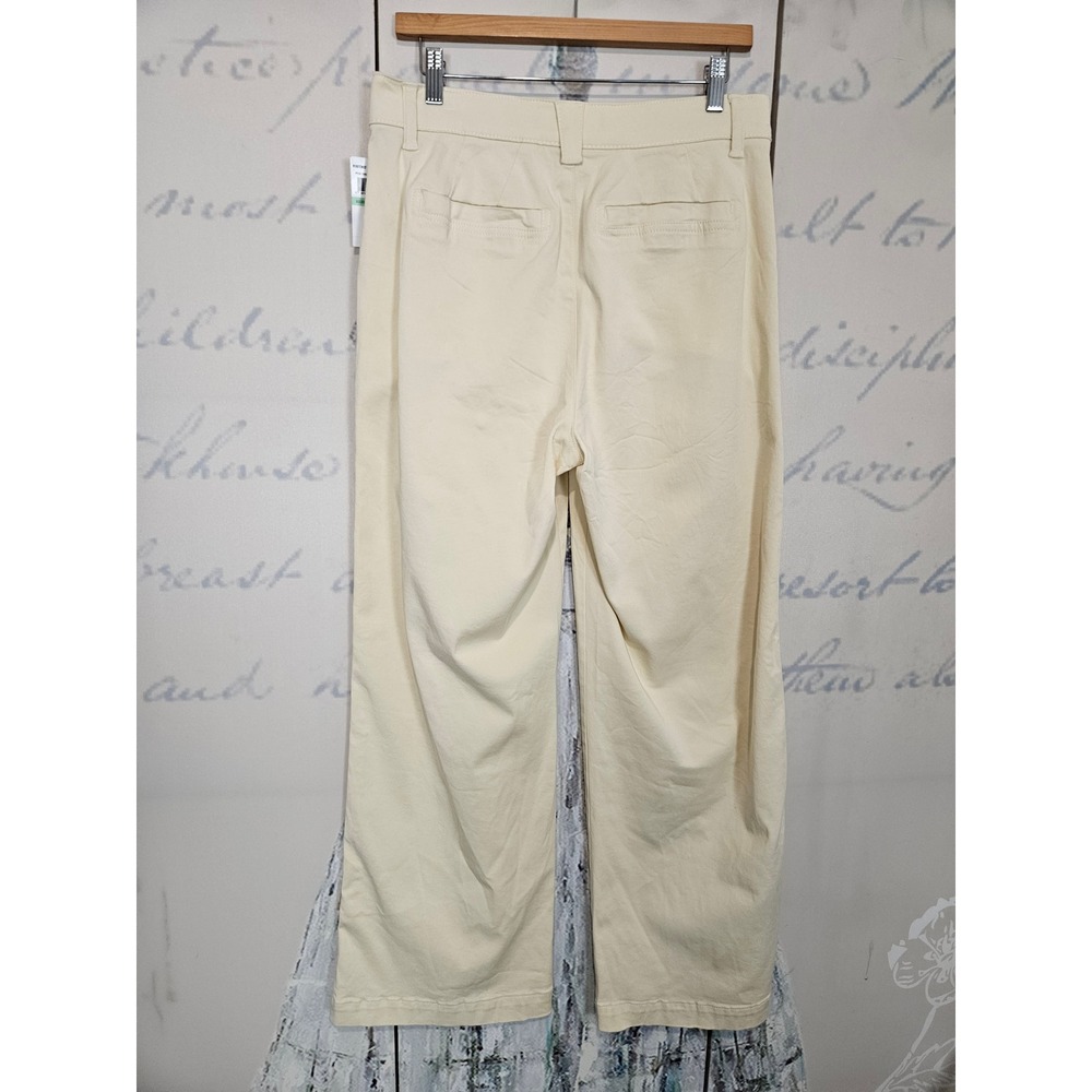 NWT Democracy Wide Leg Pants 8 Cream Ab solution Skyrise High Rise Luxe Touch - Picture 2 of 10